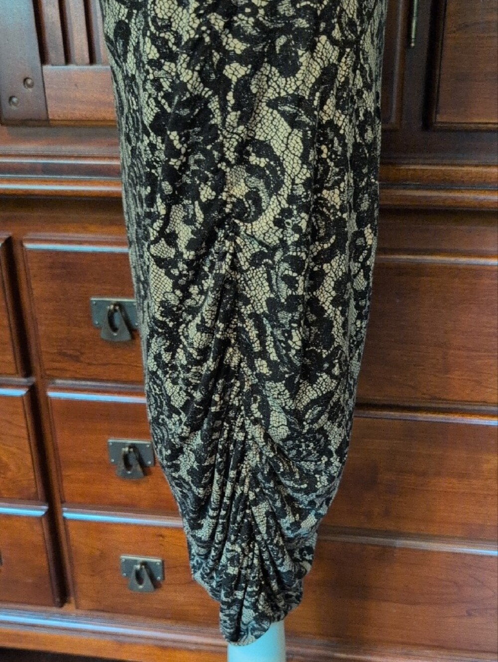 Michael Kors One-Shoulder Black Lace overlay Look  Dress With Scruched SideSeams - Picture 8 of 9